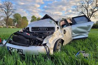 Śmiertelny wypadek pod Chełmżą! 32-latek z audi nie przeżył zderzenia z fordem [ZDJĘCIA]. 