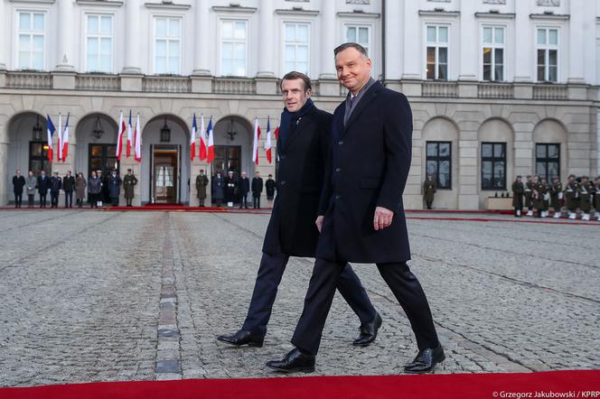 Spotkanie Prezydenta Andrzeja Dudy z Prezydentem Emmanuelem Macronem