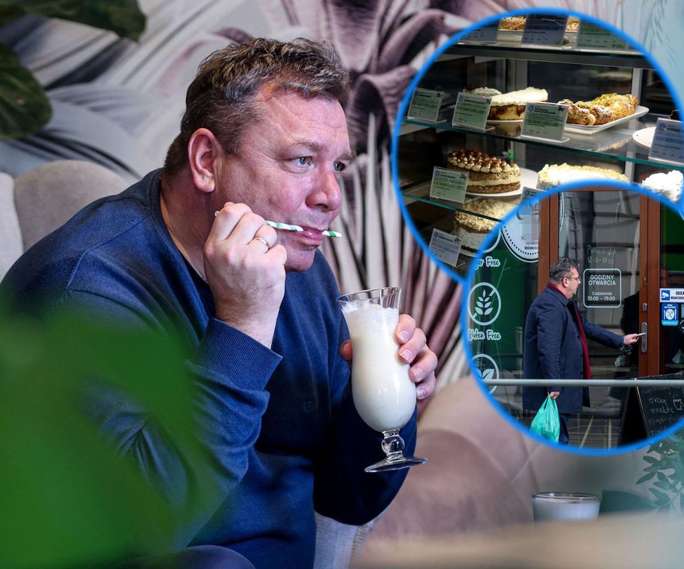 Michał Wójcik w bezcukrowej kawiarni