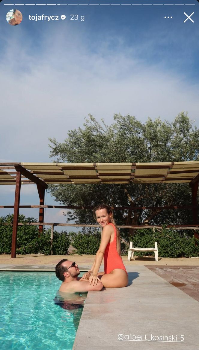 Olga Frycz i Albert Kosiński w basenie
