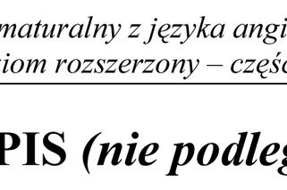 Matura 2014 język angielski ARKUSZE poziom rozszerzony cz. 1-7