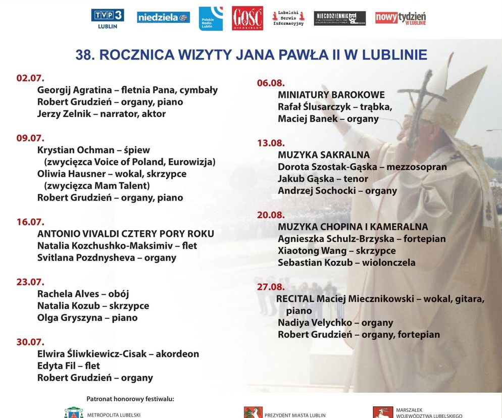 Międzynarodowy Festiwal Organowy Lublin – Czuby 2025 - plakat 