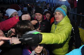 Kamil Stoch przywitany w Zębie