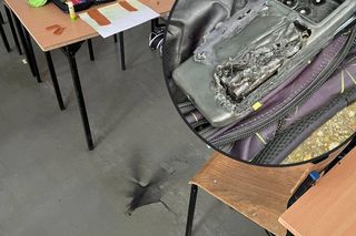 Groźny incydent podczas lekcji w podstawówce. W plecaku eksplodował telefon