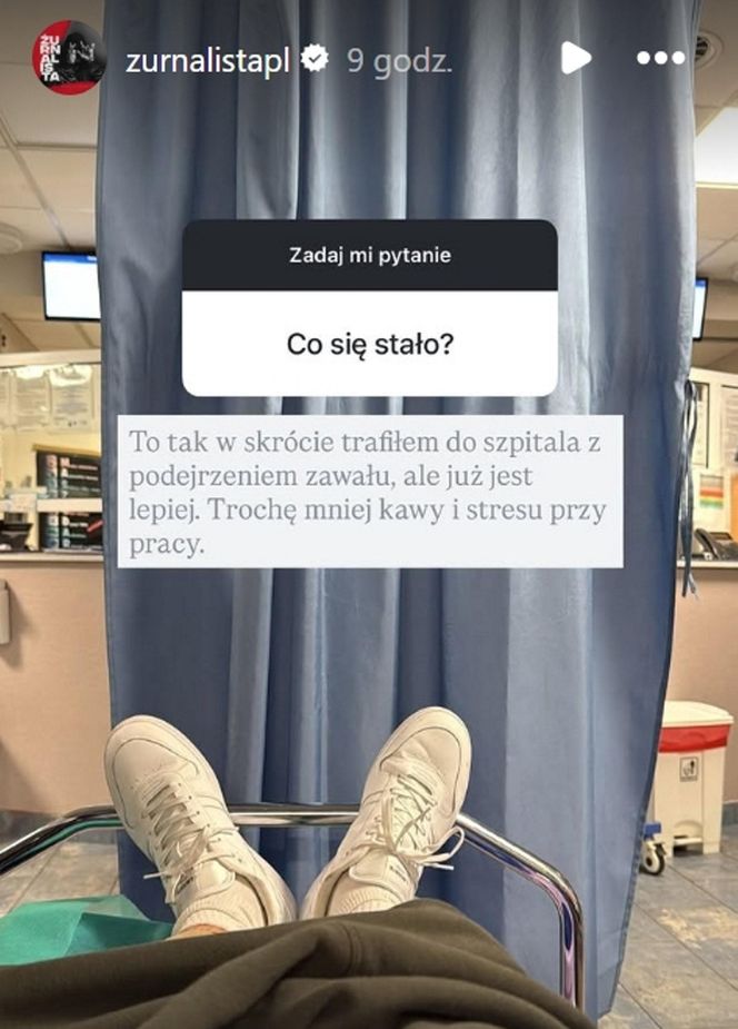 Żurnalista miał zawał? Z tego powodu trafił do szpitala