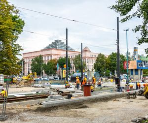 Budowa tramwaju na Rakowieckiej w Warszawie