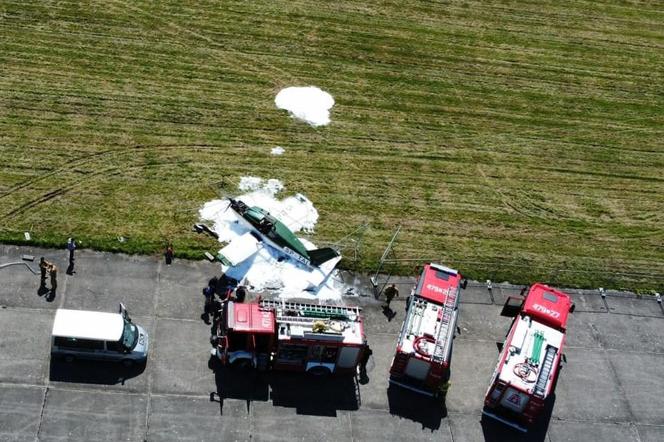 Groźne zdarzenie z udziałem awionetki na lotnisku pod Kołobrzegiem. Służby w akcji