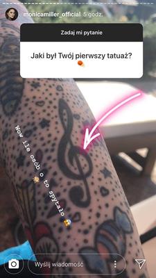 Monika Miller - pierwszy tatuaż