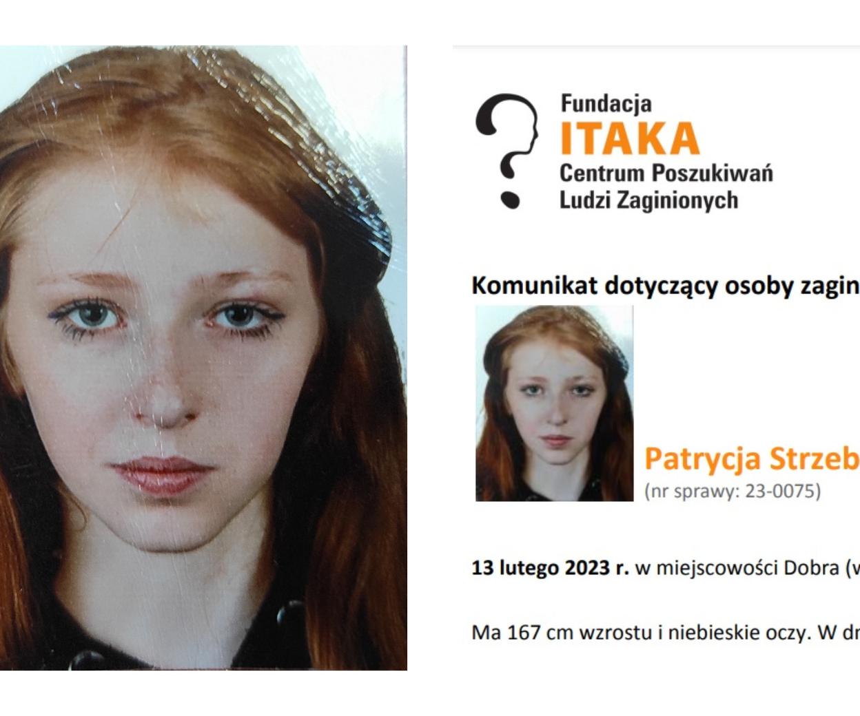 Małopolskie Zaginęła 14 Latka Gdzie Jest Patrycja Szuka Jej Fundacja Itaka Tarnów Super 1240