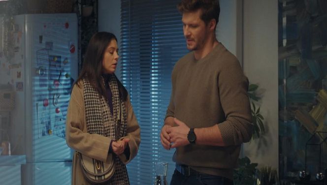 	M jak miłość odc. 1865. Iza (Adriana Kalska), Marcin (Mikołaj Roznerski)