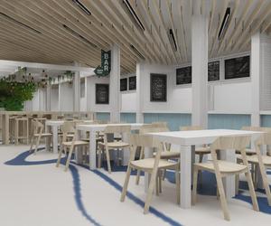 Food hall w Krzywym Domku w Sopocie - wizualizacja