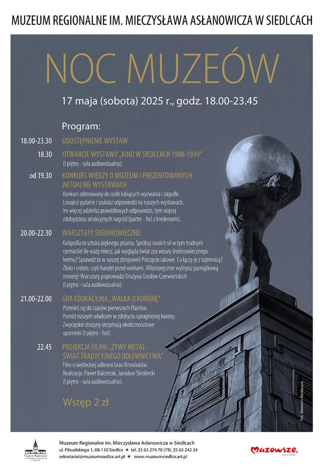 Przed nami Noc Muzeów 2025 w Muzeum Regionalnym w Siedlcach. Sprawdź program!