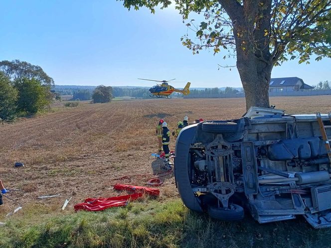 Wypadek Busa z Dziećmi w Miejscowości Lechów