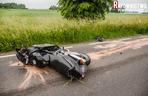 Śmiertelny wypadek na DK 65 za Prostkami. Motocyklista zginął na miejscu