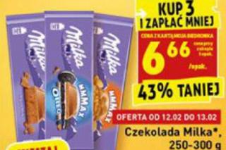 duża czekolada Milka 6,66 zł