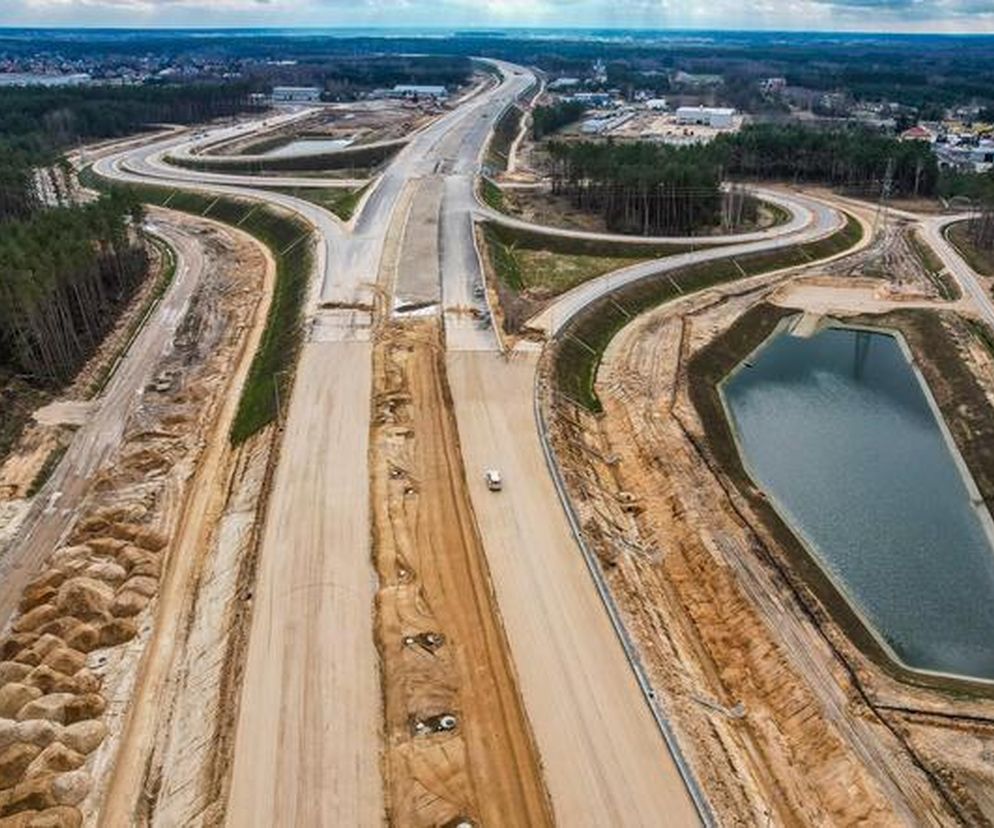 Budowa autostrady A2 na wschód od Warszawy