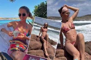 Sykut-Jeżyna zrzuciła fatałaszki! W samym bikini prężyła się do słońca. Ależ ona ma figurę!