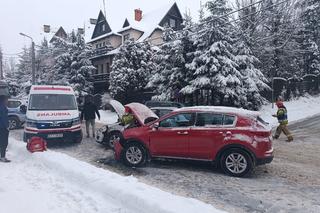 Wypadek w Zakopanem. Na drogach panują fatalne warunki