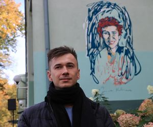 Mural w Łodzi z Joanną Kulmową