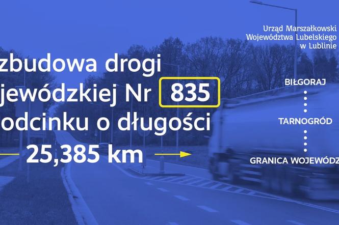 Podpisano umowę na ostatni odcinek DW 835 Biłgoraj - granica województwa