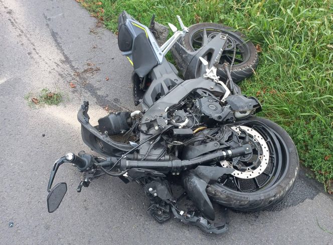 Wypadek motocyklisty w Turwi