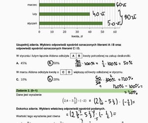 Egzamin ósmoklasisty 2025 MATEMATYKA. Zad. 1. B, D. Wszystkie odpowiedzi i arkusze CKE z matematyki [RELACJA NA ŻYWO 14.05.2025]