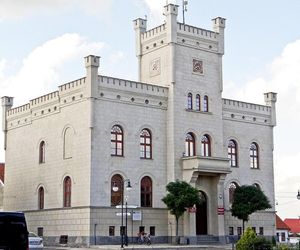   Bajkowy ratusz w Pasymiu. Był wzorowany na niemieckim zamku!