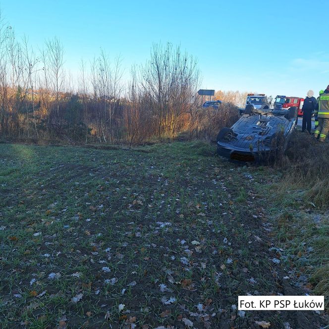 W wypadku w gminie Łuków poszkodowana została jedna osoba