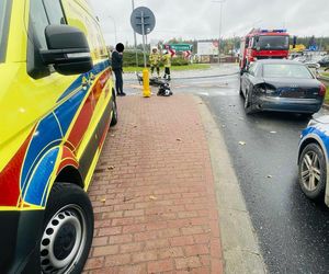 Wypadek i kolizja w Aleksandrówce - Oba zdarzenia w tym samym czasie i z udziałem motocykli crossowych