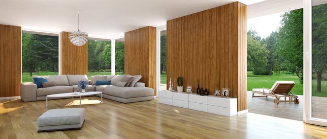 nowoczesna boazeria panele drewniane na ścianę