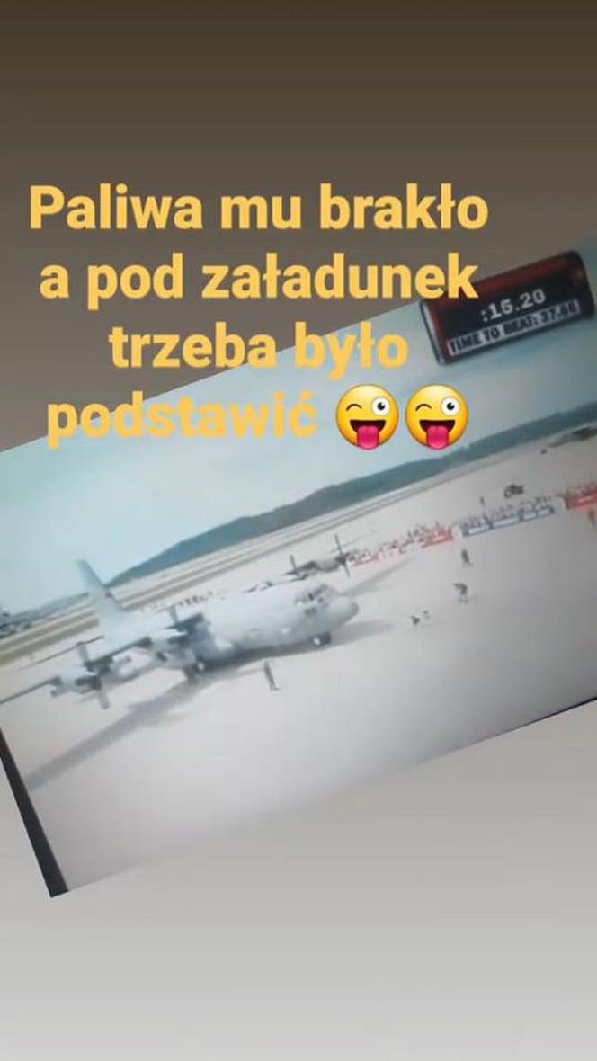 Mariusz Pudzianowski przeciąga samolot