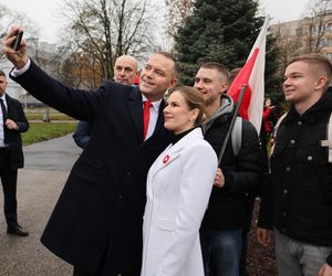 Marta Nawrocka w czasie obchodów Narodowego Święta Niepodległości