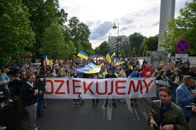 Warszawa: Marsz Wdzięczności dla Polaków - tak podziękowali Ukraińcy