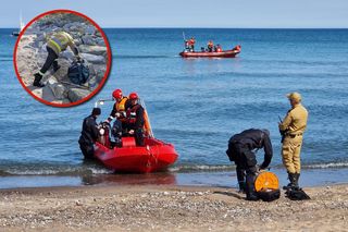 Na plaży zostały ubrania i opakowania po lekach. Trwają poszukiwania