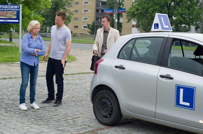 Na Wspólnej po wakacjach 2014. Maria Zięba (Bożena Dykiel), Wojtek (Wojciech Błach)