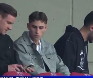 Marc-Andre ter Stegen, Fermin Lopez i Joan Garcia podzcas meczu FC Barcelona- PSG
