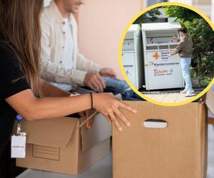 Wrzucił buty z nadajnikiem GPS do kontenera. Influencer chciał sprawdzić, jak naprawdę działają zbiórki 