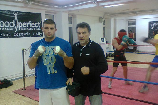 Marcin Brzeski z trenerem Jarkiem Soroko