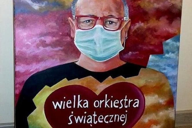 Portret Jurka Owsiaka w wykonaniu mieszkańca Starachowic. Obraz trafi na licytację WOŚP  