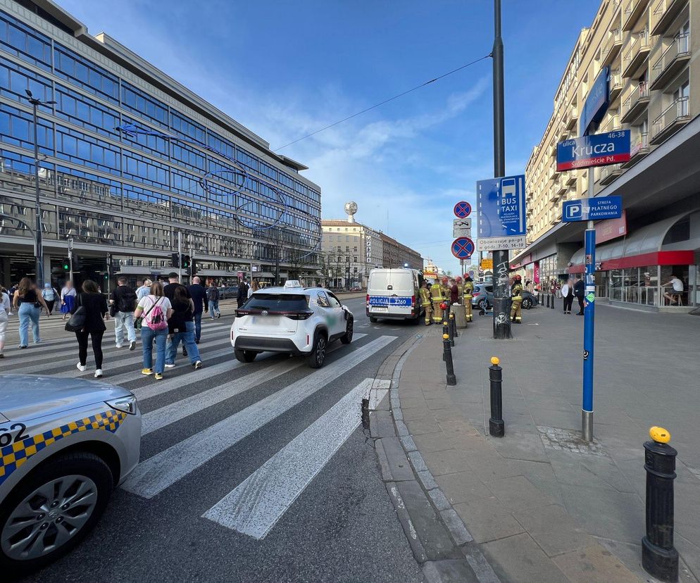Potrącenie pieszej w centrum Warszawy