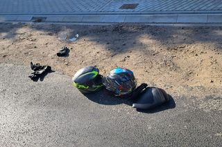 Wypadki z udziałem motocyklistów. Zdjęcia z materiałów policyjnych