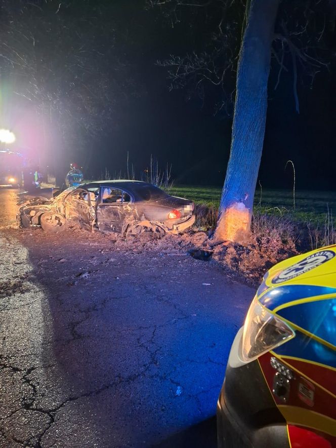 Kierujący dacią dachował w rowie. Wypadek na DK12 niedaleko Borku