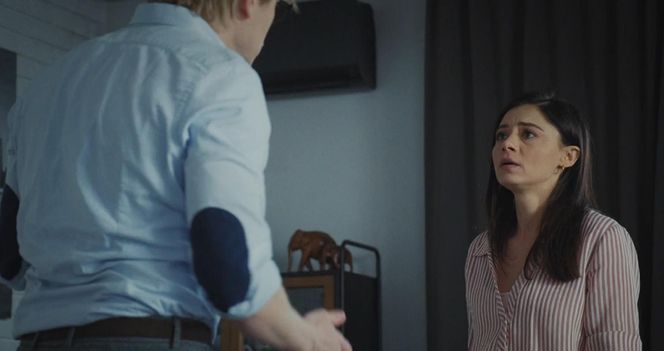 M jak miłość odc. 1879. Radek (Philippe Tłokiński), Iza (Adriana Kalska)