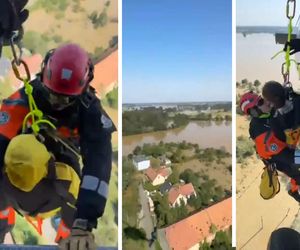 Powódź w Polsce. Policjanci uratowali z zalanego Lewina Brzeskiego kobietę w ciąży i dwuletnie dziecko