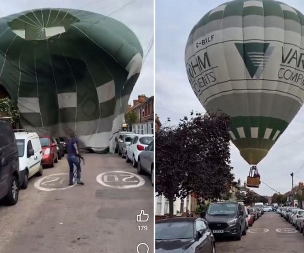 O włos od katastrofy balonu! Wideo pokazało lądowanie awaryjne