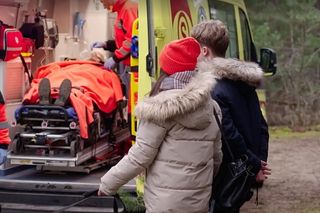 M jak miłość, odcinek 1857, kulisy: Basia (Karina Woźniak) i Kacper (Bartosz Ziewiec)