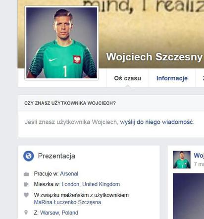 Wojciech Szczęsny, Facebook