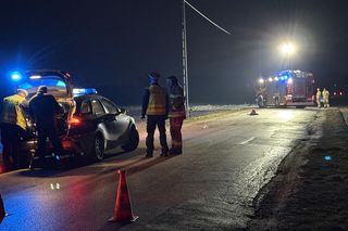  Pijany kierowca potrącił rowerzystę. Rozerwał pękł na dwie części