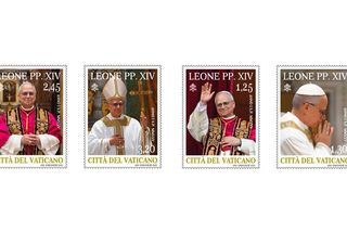 Znaczki z Papieżem.