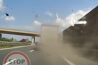 Chwile grozy na trasie A4 pod Wrocławiem. Nagle doszło do wybuchu